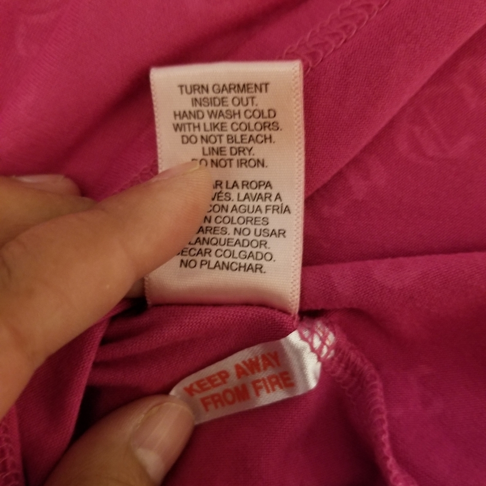 Juicy Couture Sleepwear Shirt Women's Size M Color Pink - Picture 7 of 7